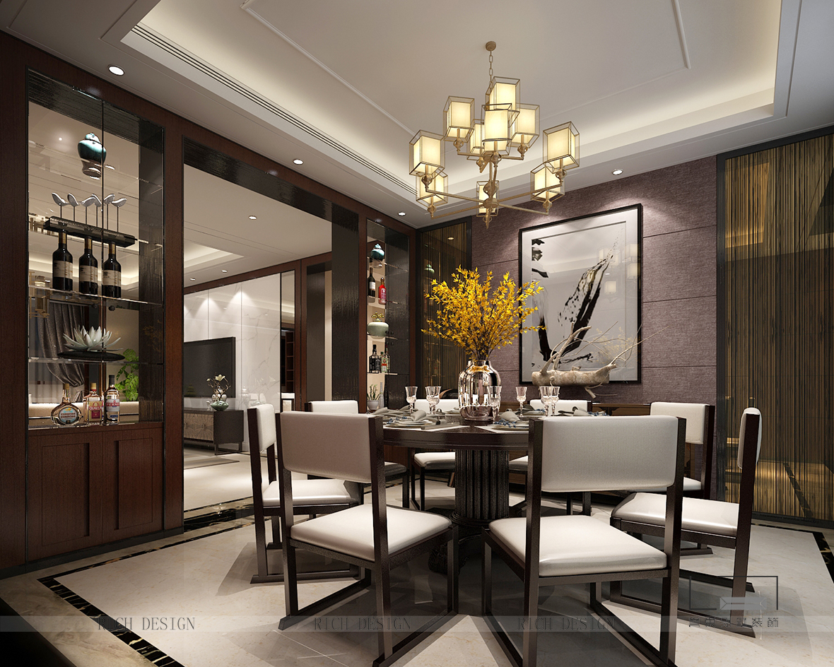 中式餐廳裝修效果圖