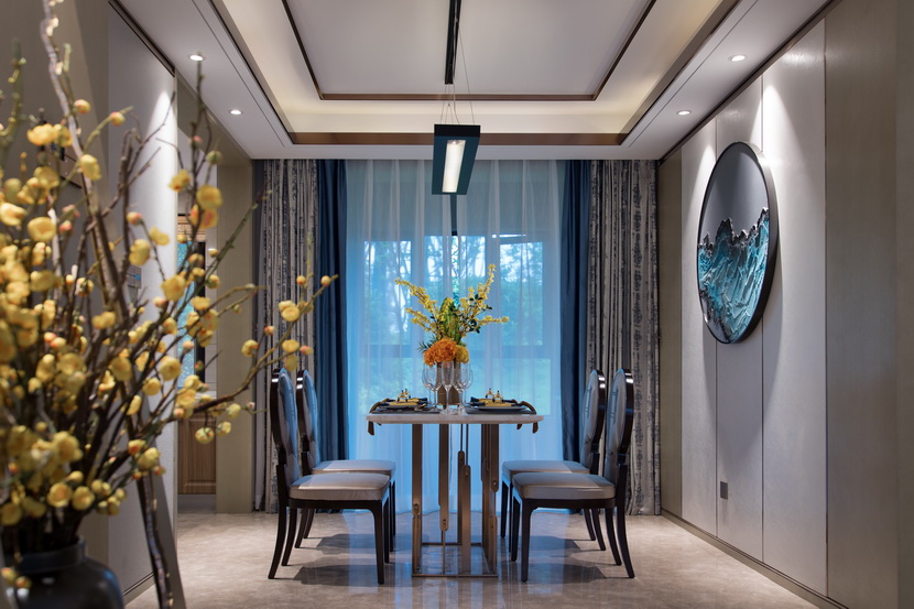中式別墅餐廳裝修效果圖