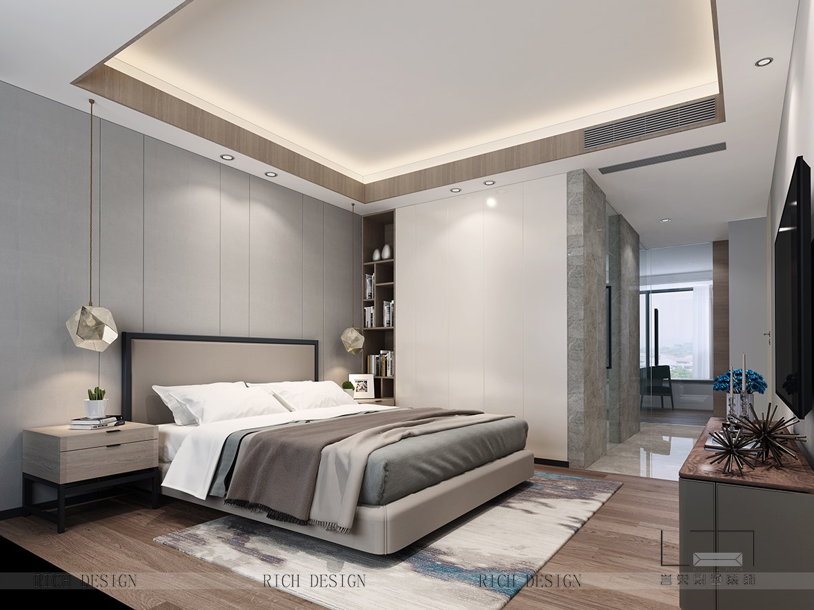 壹方中心T5A棟主臥裝修效果圖