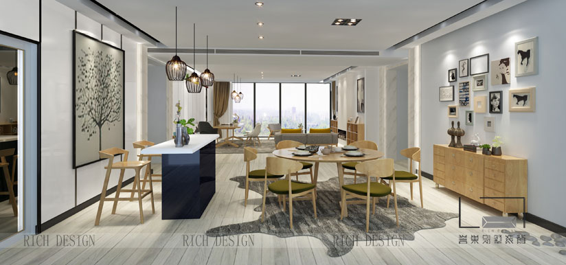 現(xiàn)代精簡(jiǎn)餐廳裝修效果圖