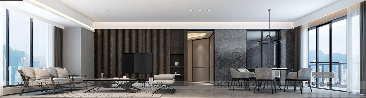 熙龍灣客廳裝修效果圖