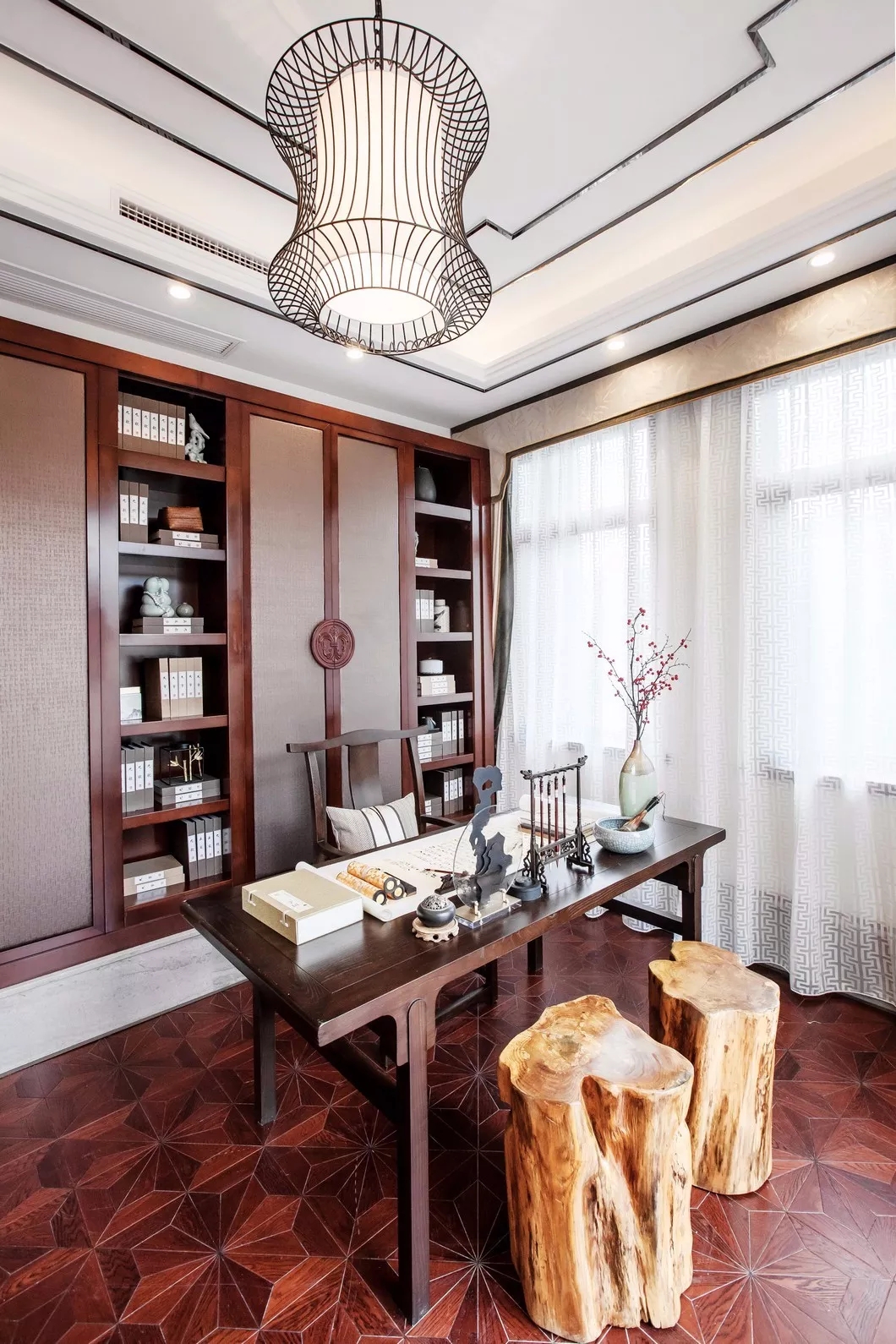 中式別墅書房裝飾效果圖