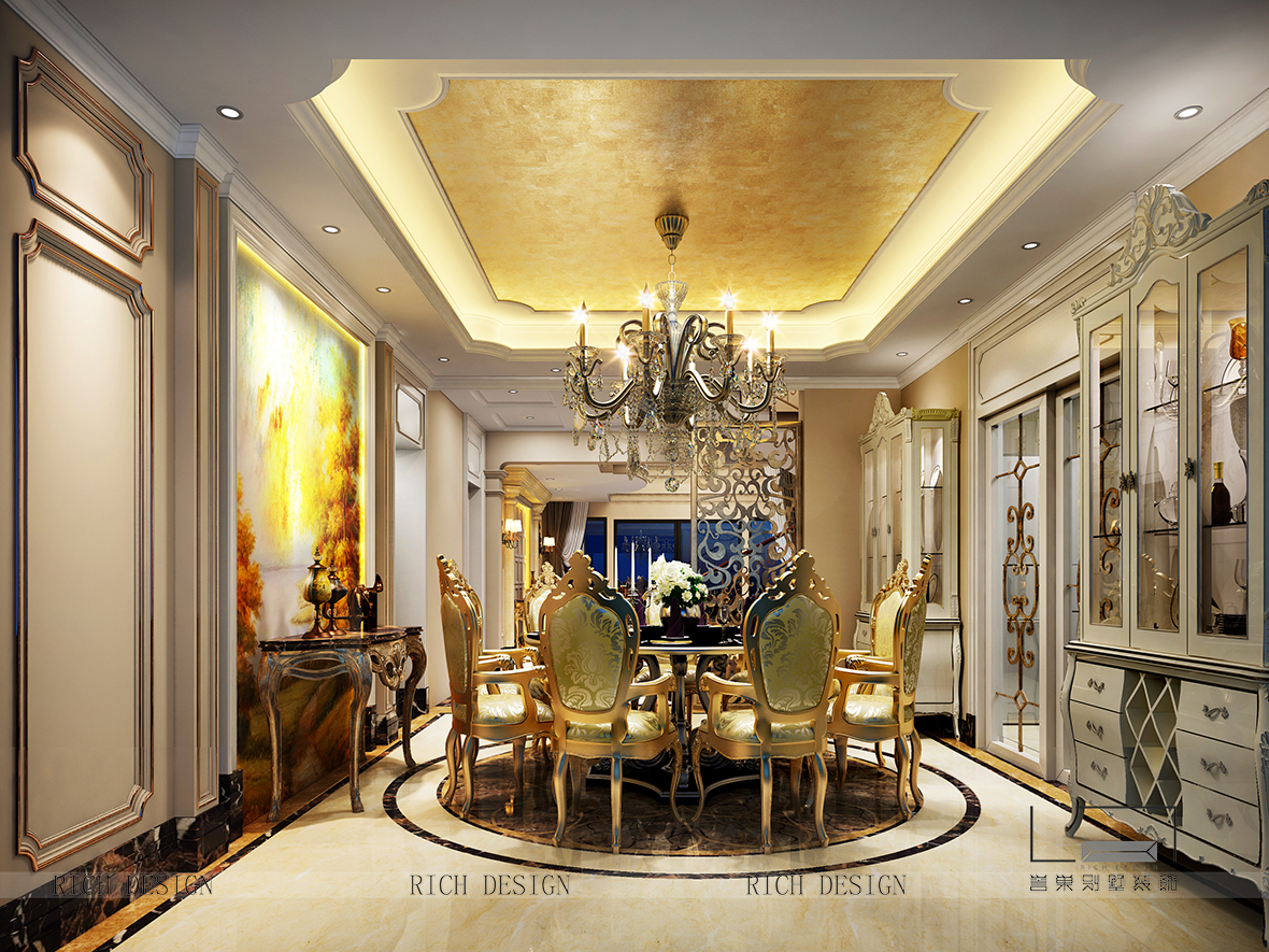 歐式別墅餐廳裝修效果圖