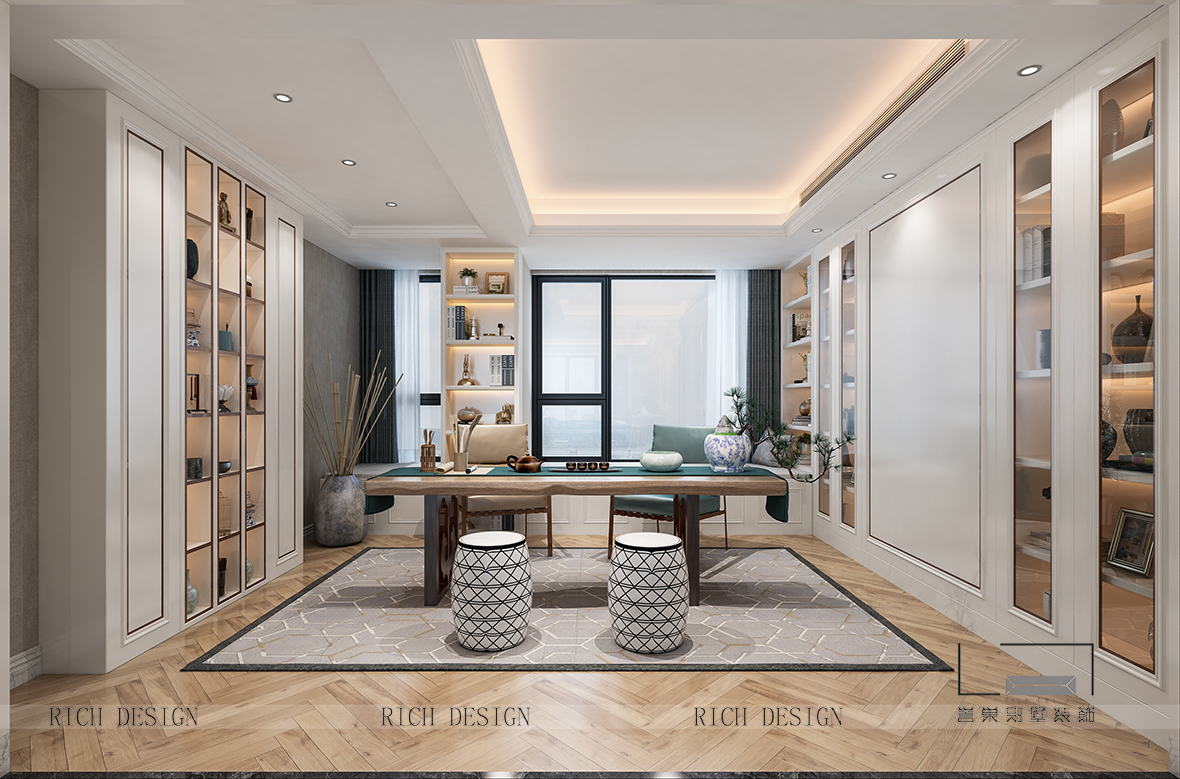簡歐書房裝修效果圖