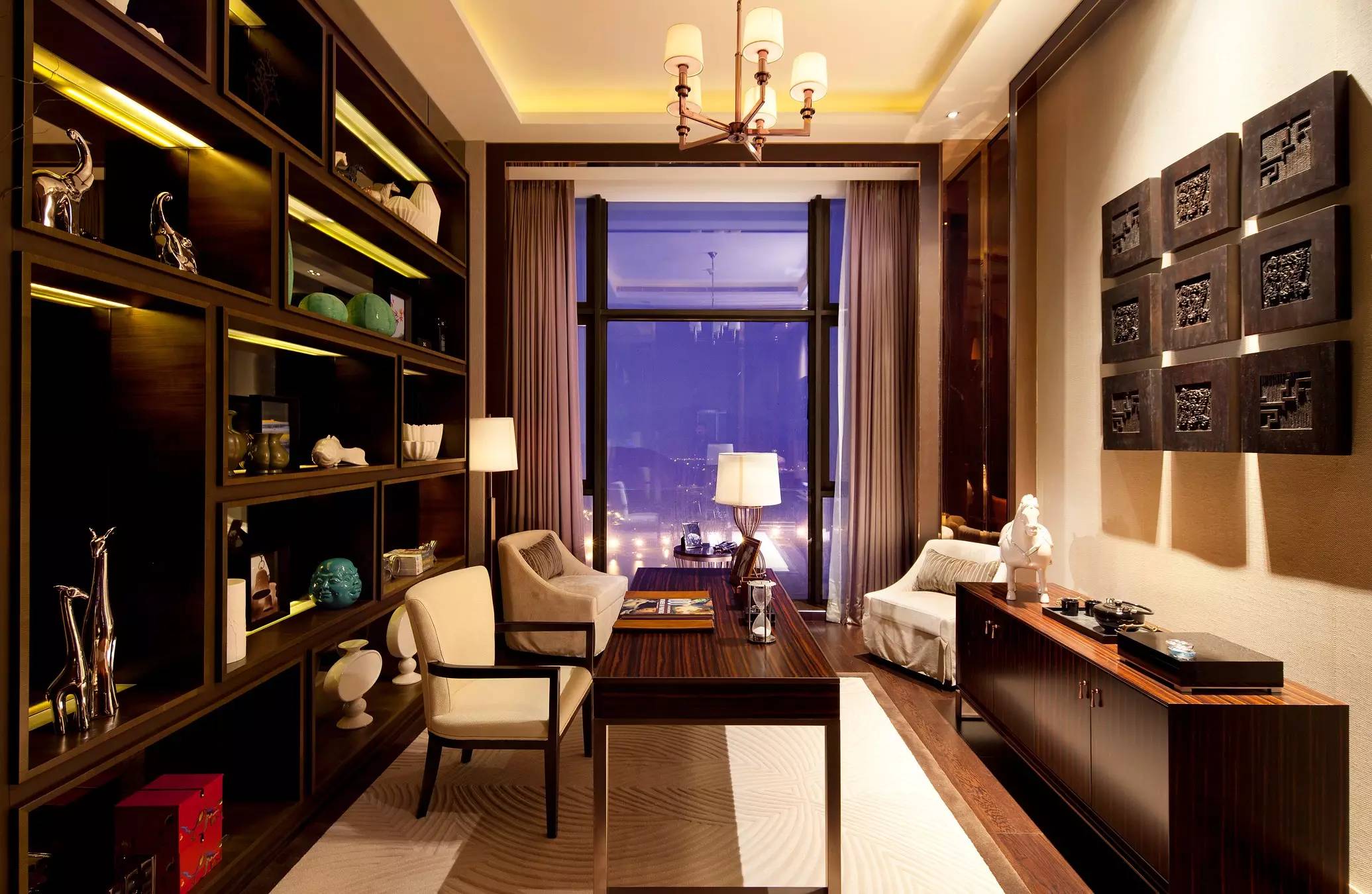 中式書房1裝修設(shè)計效果圖