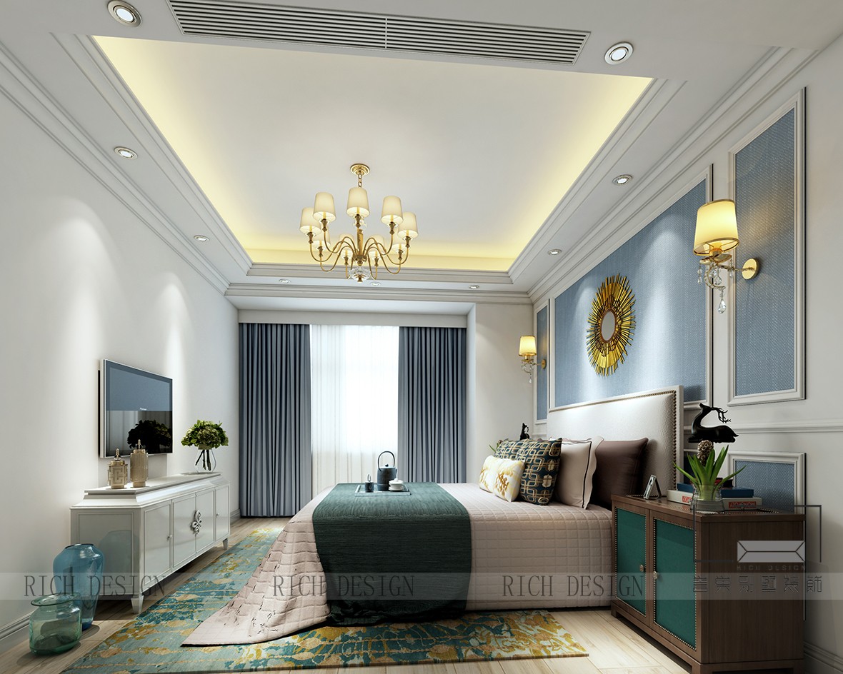 美式臥室裝飾效果圖