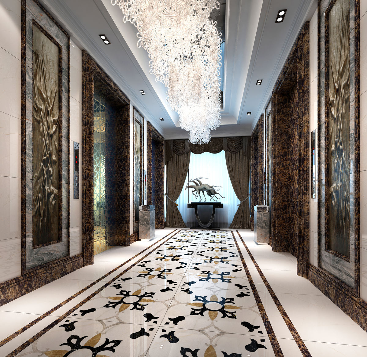 中式玄關(guān)裝飾設(shè)計(jì)效果圖