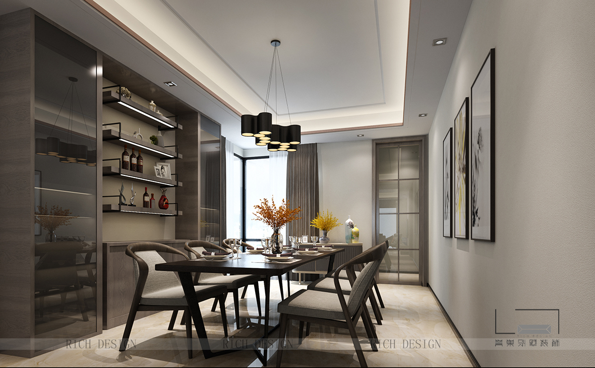 現(xiàn)代餐廳裝修效果圖