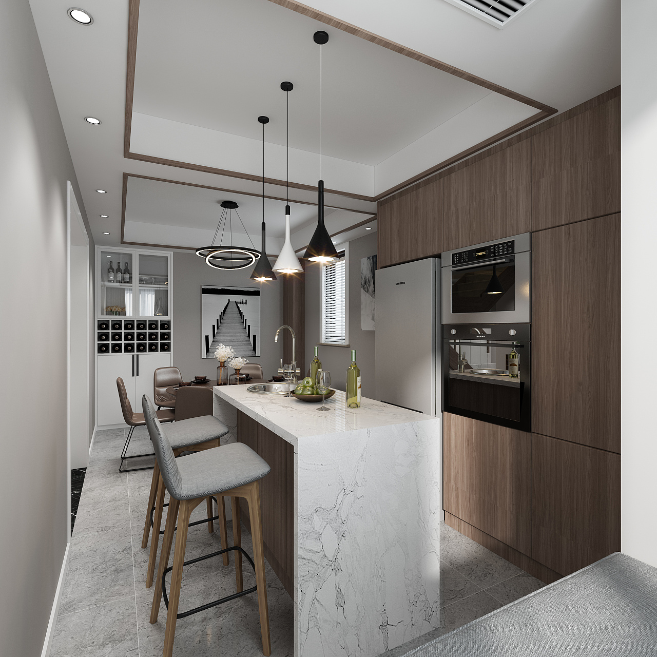 現(xiàn)代餐廳裝修效果圖