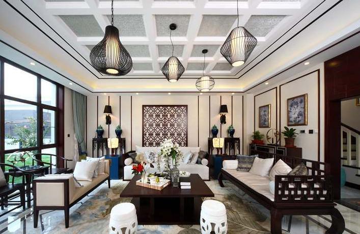 新中式客廳裝修效果圖