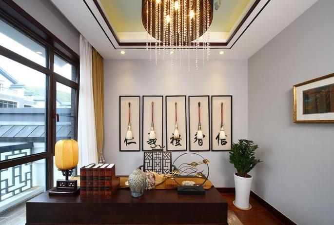 新中式書房裝修效果圖