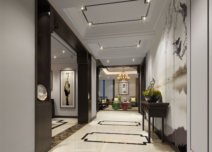 中式玄關裝修效果圖