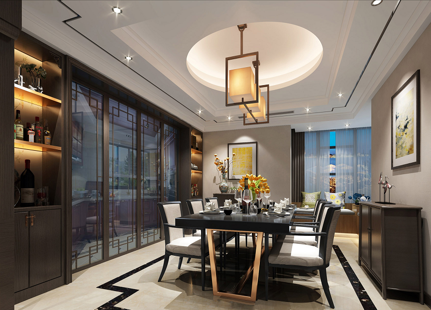 中式餐廳裝修效果圖