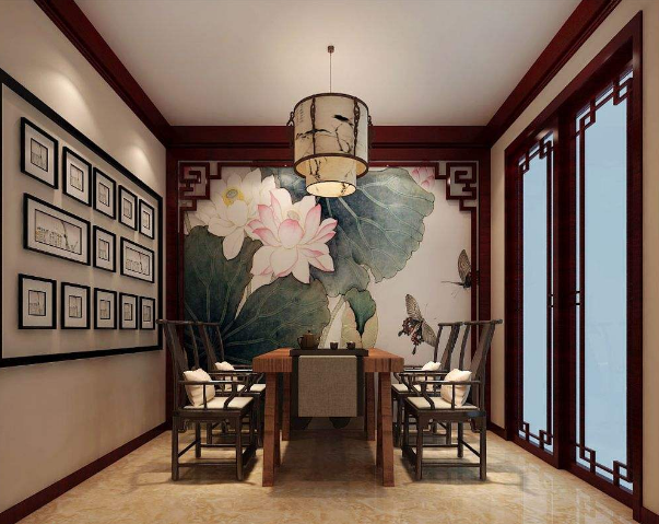 中式餐廳裝修設計效果圖
