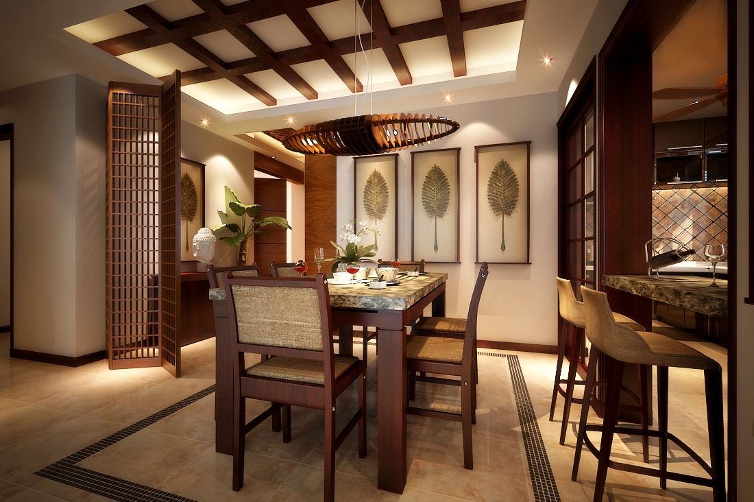 中式餐廳裝修設計效果圖