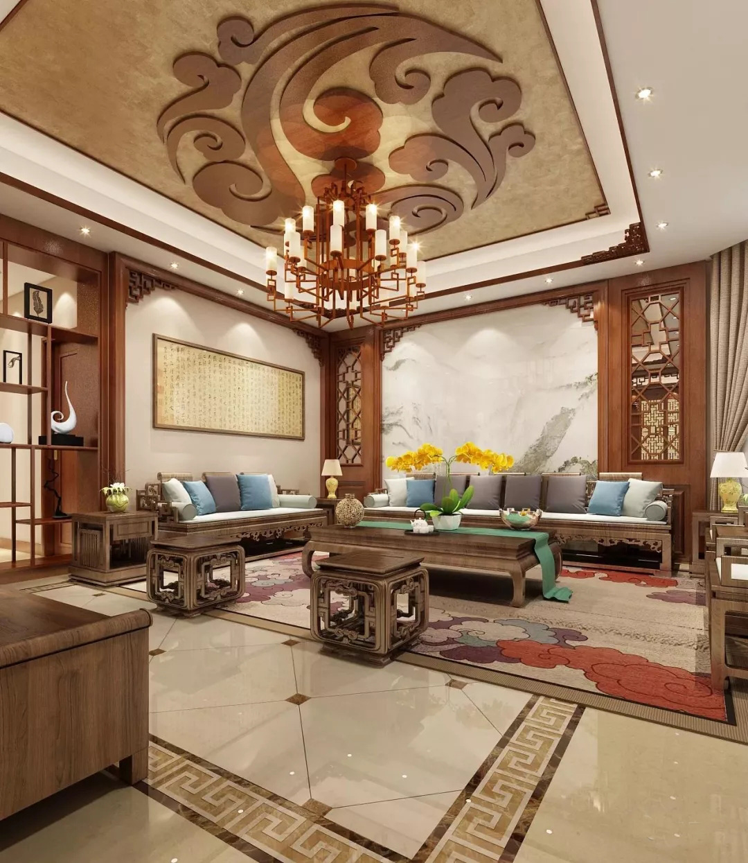 中式別墅裝修設計效果圖