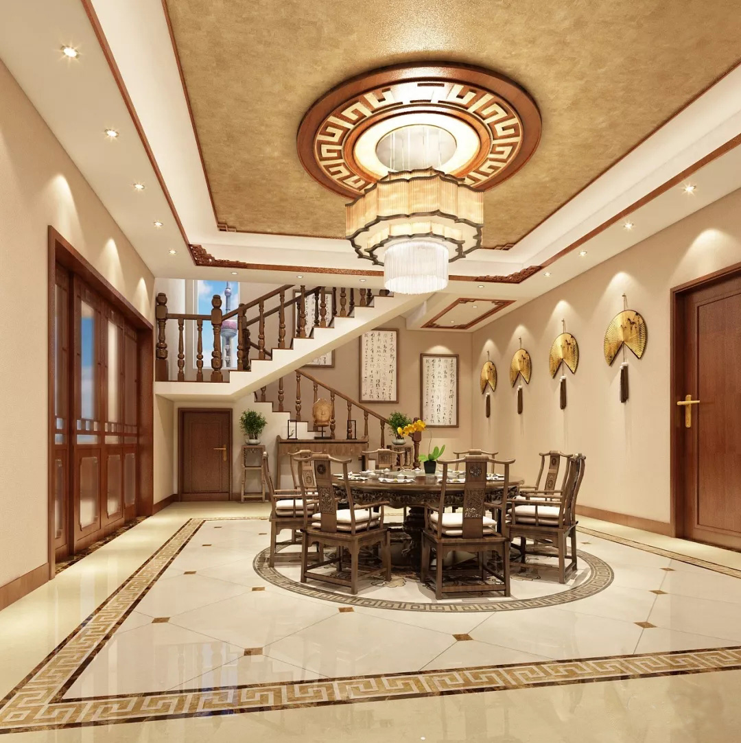 中式別墅裝修設計效果圖