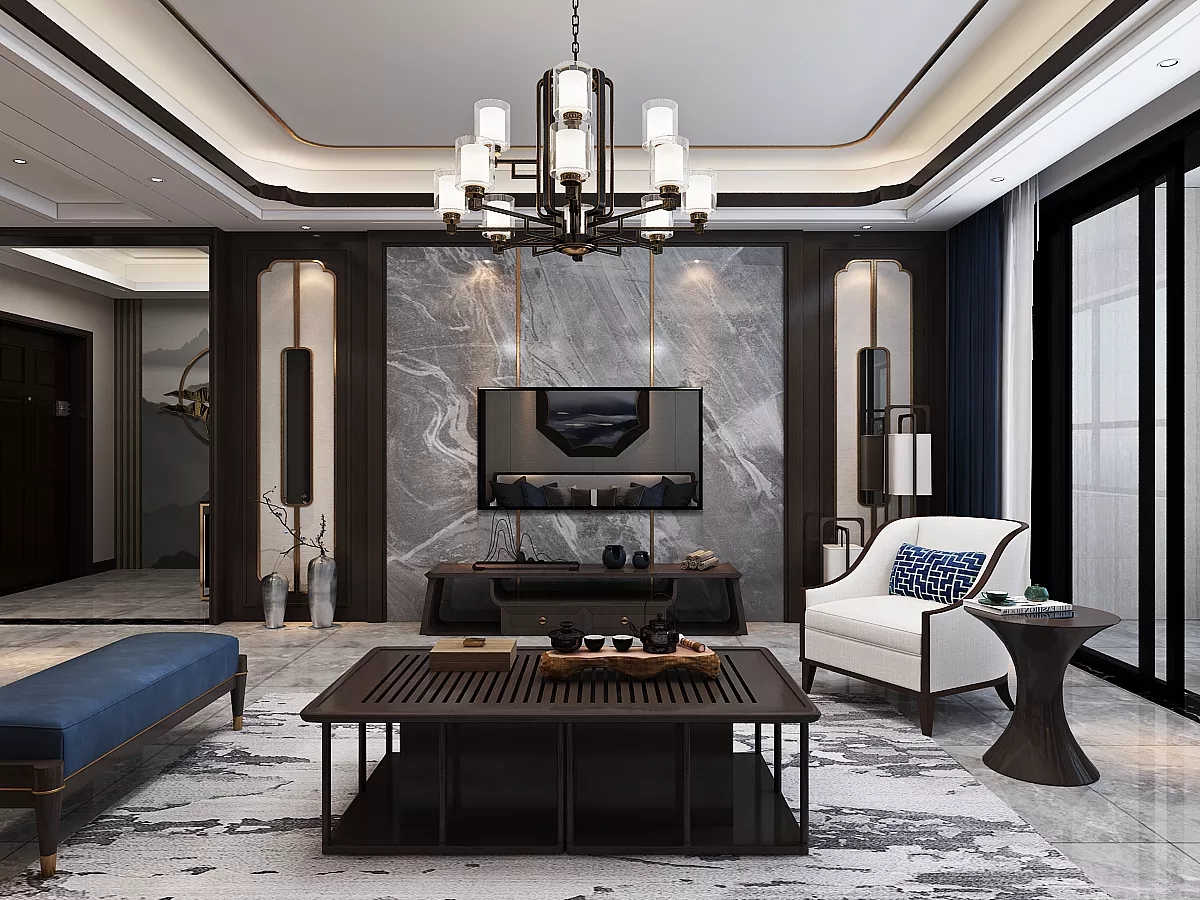 中式客廳電視墻裝修設(shè)計(jì)風(fēng)格