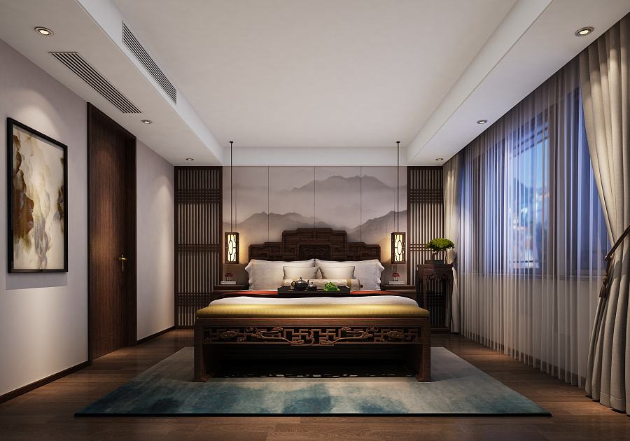 新中式風(fēng)格臥室裝修