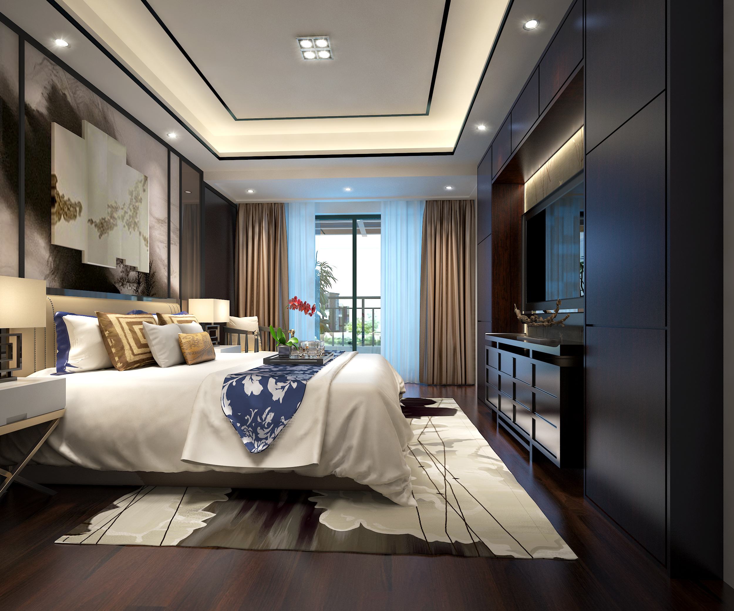 新中式風(fēng)格臥室裝修