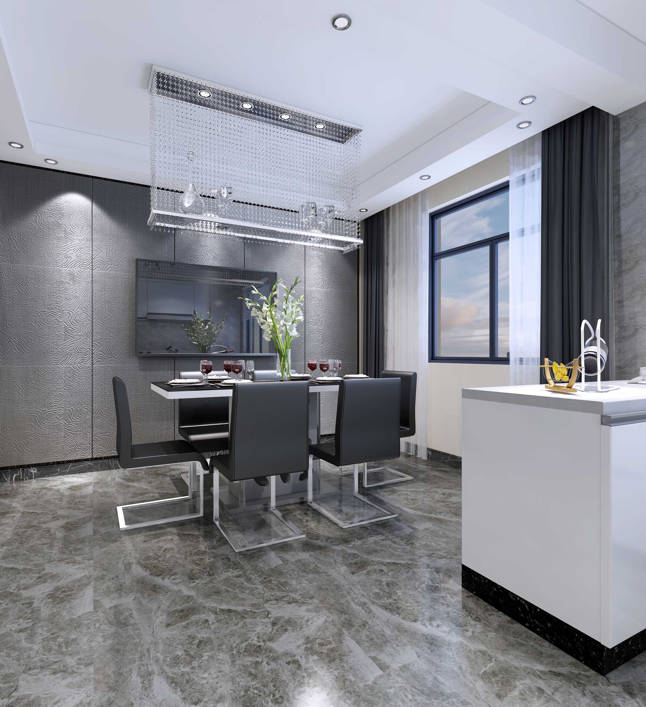 別墅餐廳設(shè)計效果圖