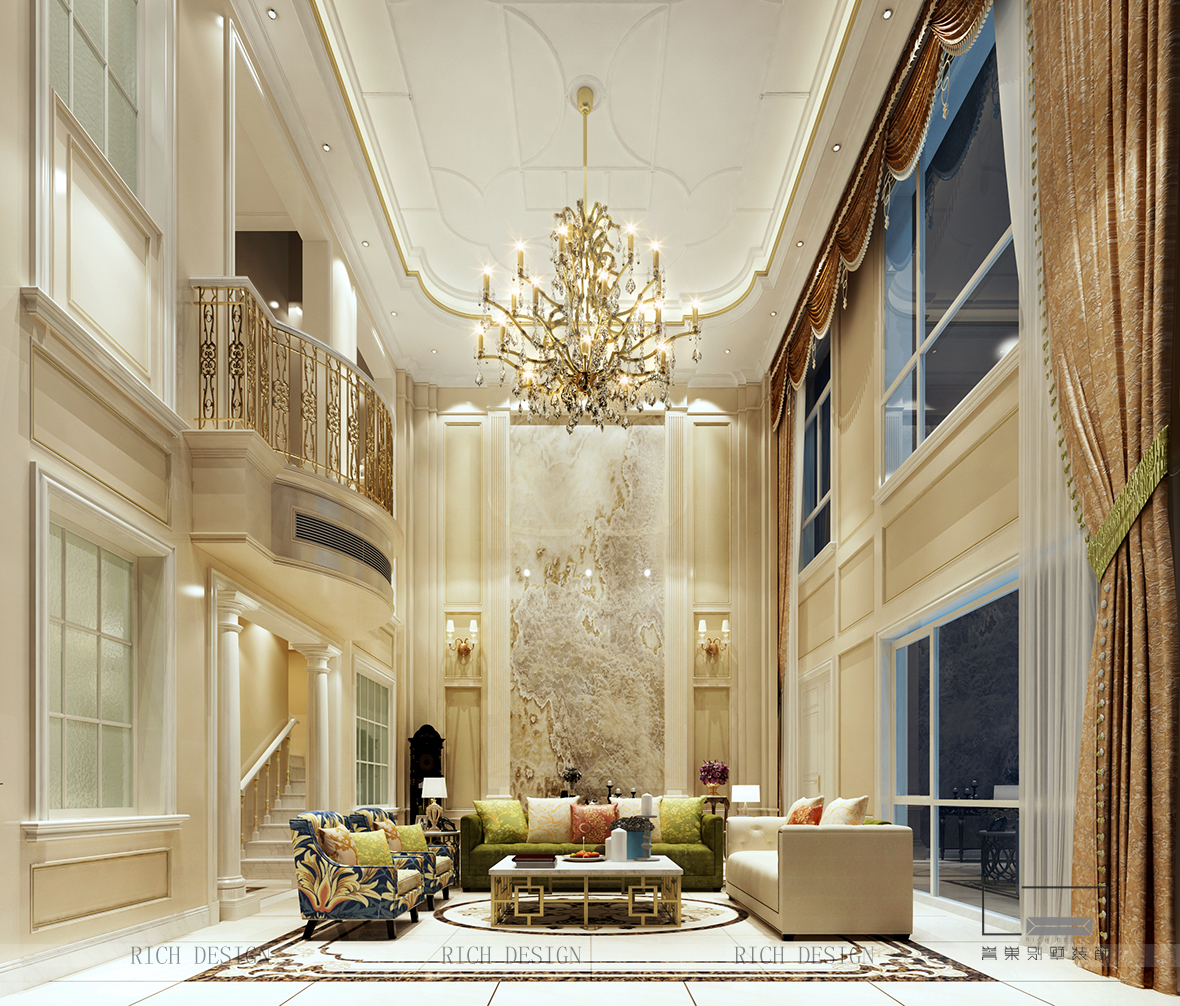 歐式別墅客廳裝修風(fēng)格二