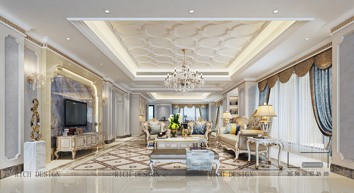 歐式別墅客廳裝修風(fēng)格三