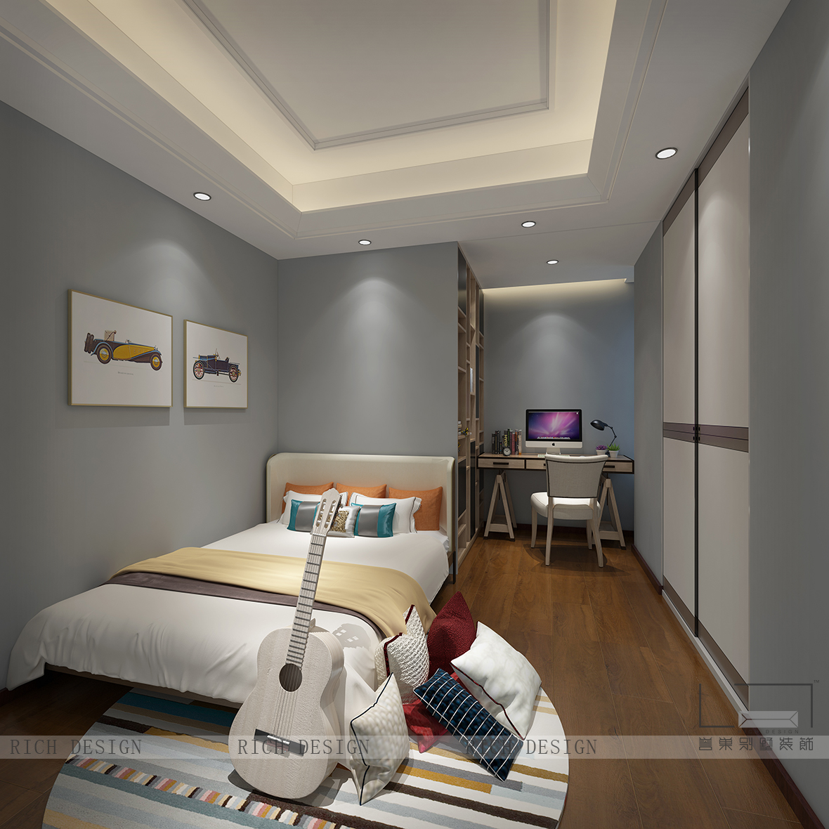 現(xiàn)代兒童臥室裝修設(shè)計(jì)效果圖