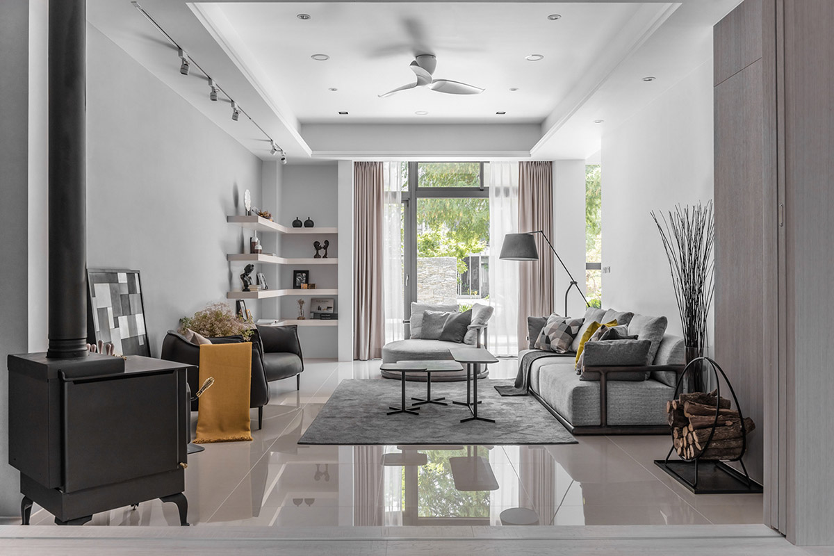 現(xiàn)代別墅裝修客廳效果圖