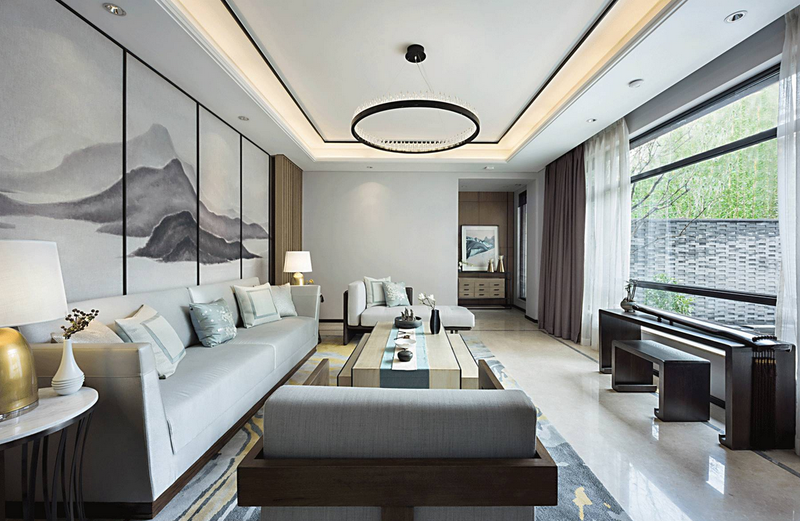 中式別墅客廳裝飾效果圖