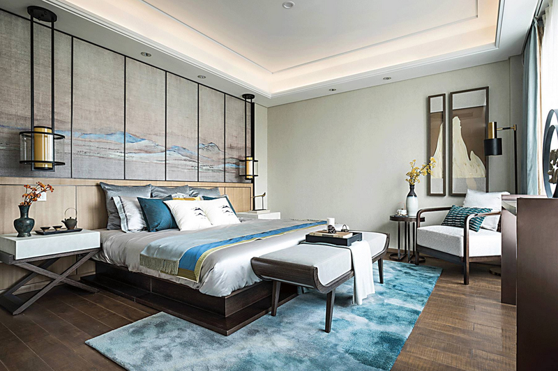 中式別墅臥室裝飾效果圖