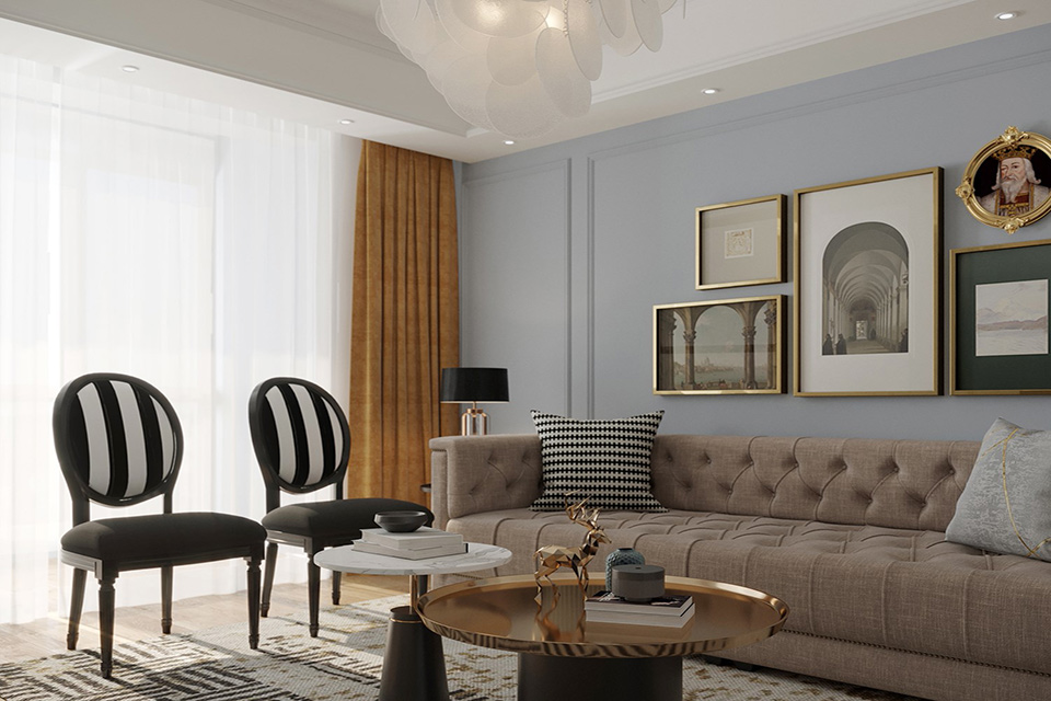 客廳裝飾窗簾修飾效果